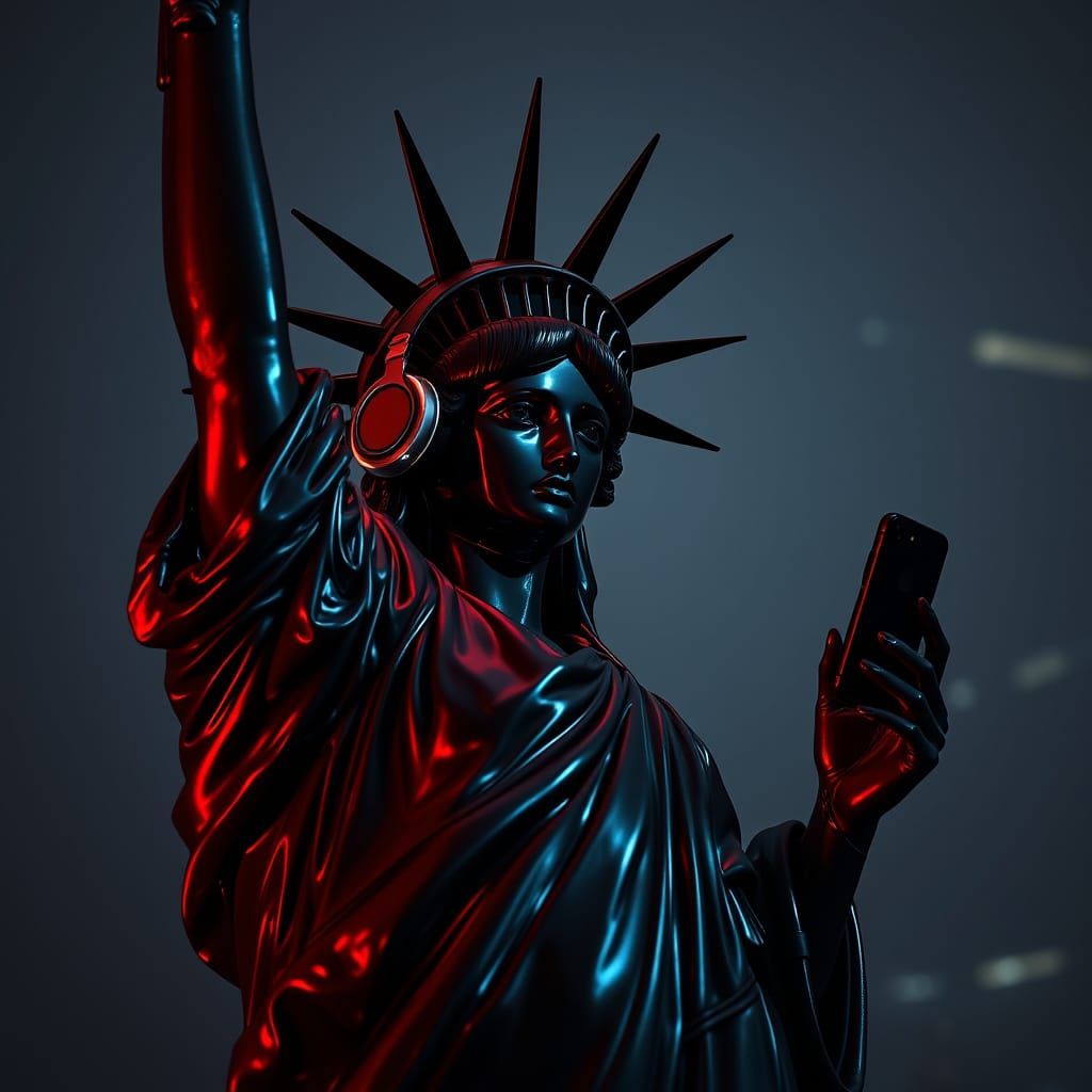 Hyperrealistic Statue of Liberty in Alternate Reality