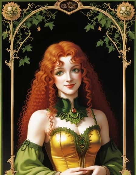 Redhead in Irradiated Garden: Cell Shaded Fantasy Art