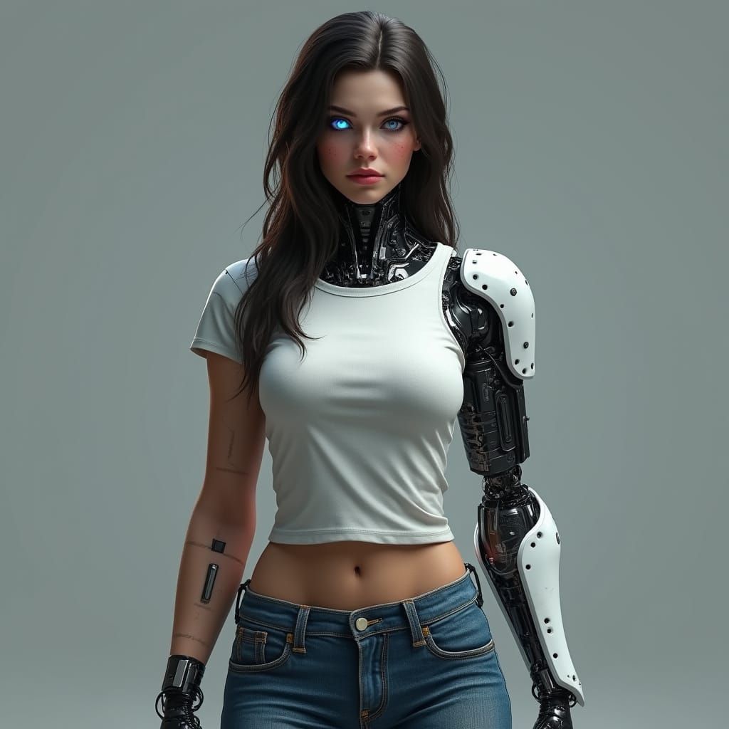 Cyborg Goddess in 8K Resolution