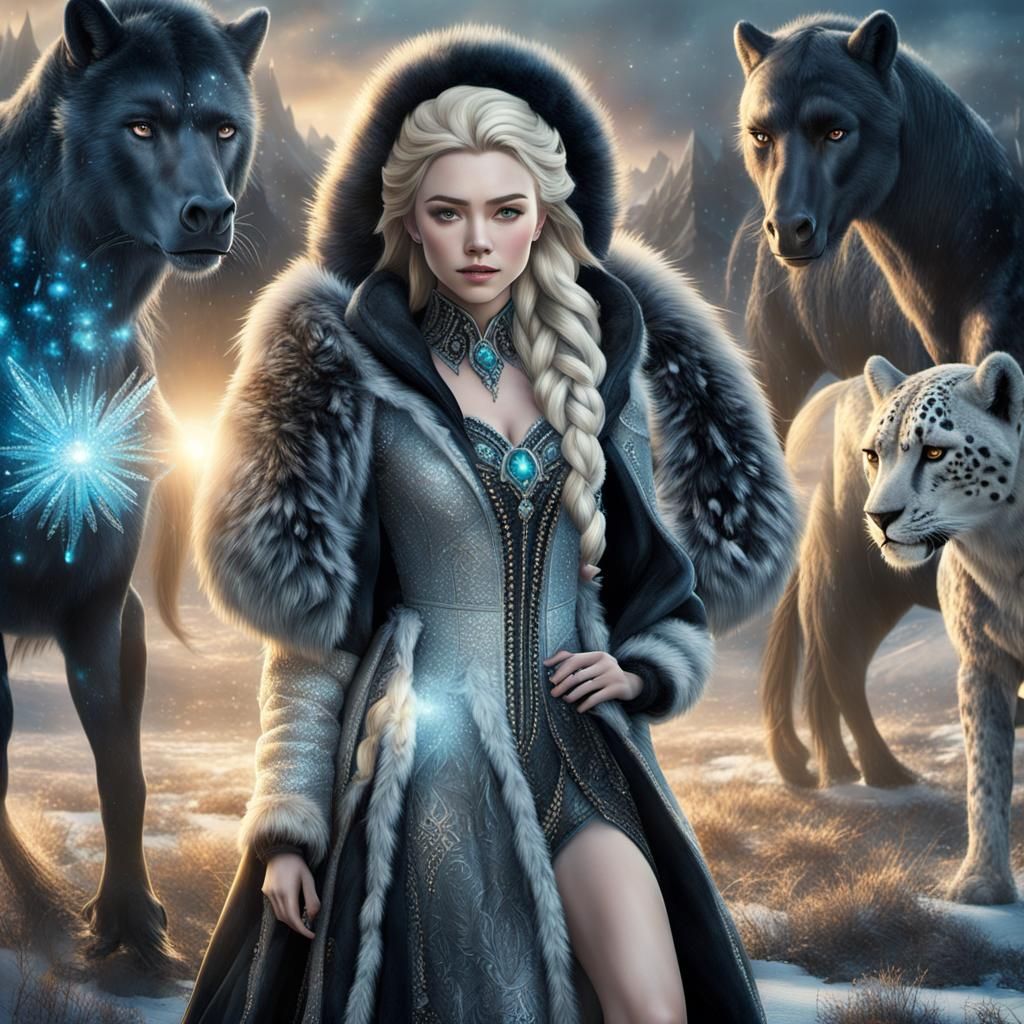 Elsa as High School Mean Girl in Digital Painting