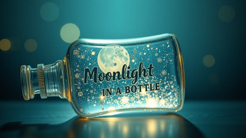 Ethereal Glass Bottle Radiates Celestial Dew