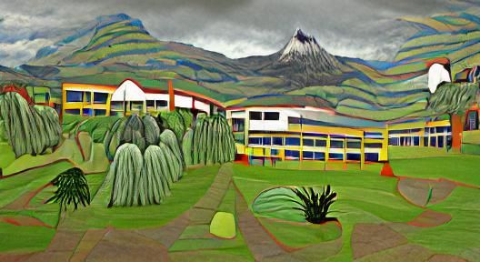 Andean Landscape in Quito School Style