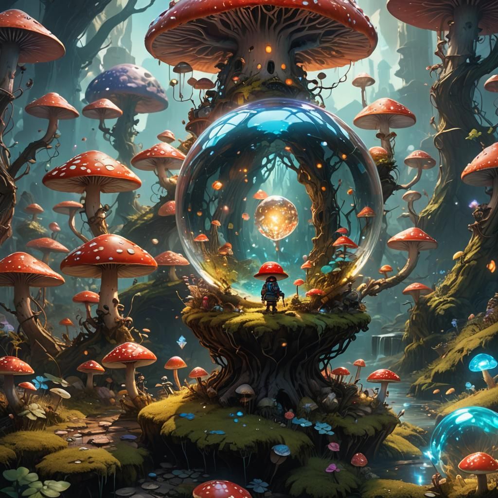 Chibi in Surreal Wonderland: Fantasy Album Cover Art