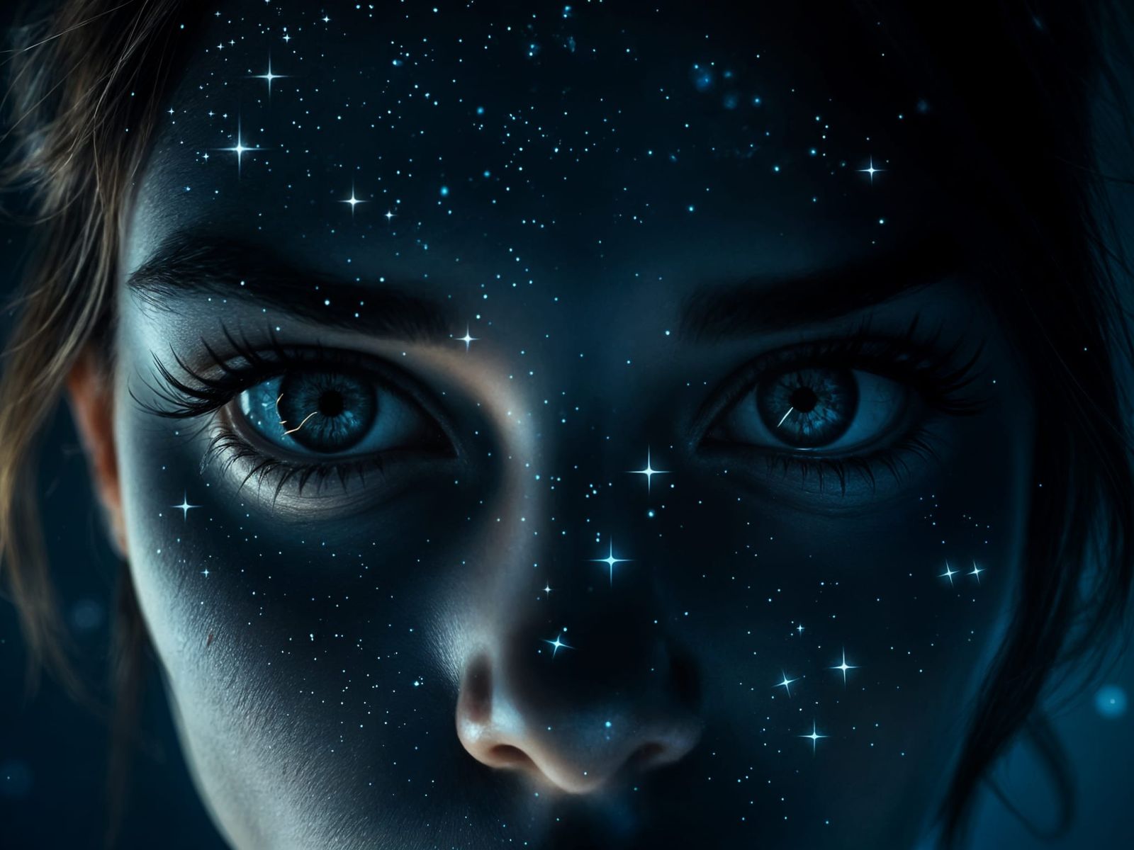 Starry Sky Eyes: A Digital Matte Painting