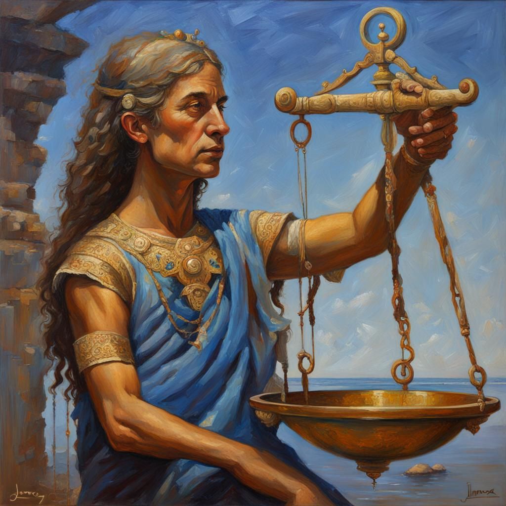Libra as Oil Painting by Gurney