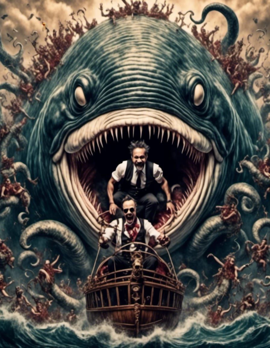 Jonah in Whale Belly: A Biblical Scene