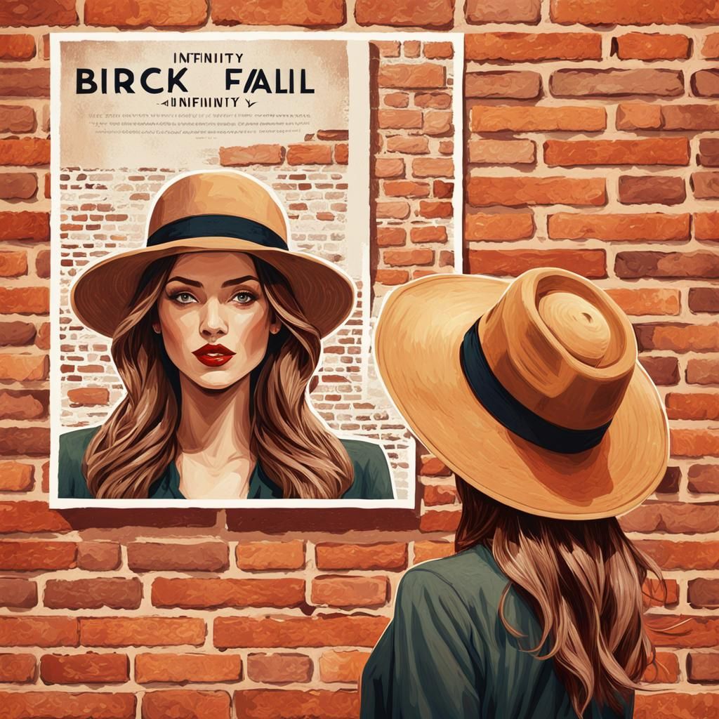 Droste Effect: Girl with Hat in Infinite Painting