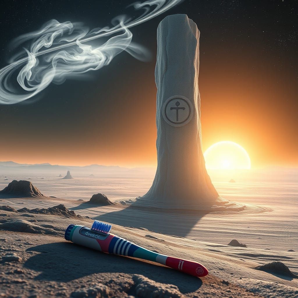 Colossal Salt Pillar Illuminated on Jupiter, with Swatch Wat...