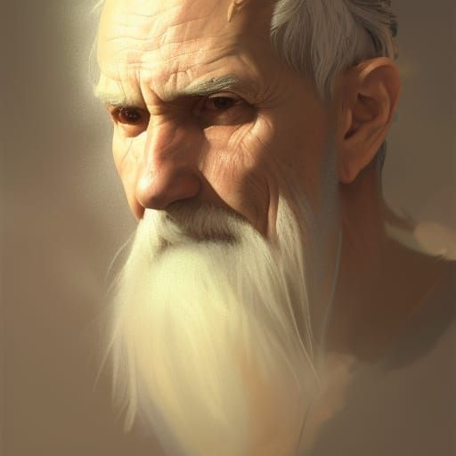 Detailed Portrait of an Elderly Man with Dynamic Lighting
