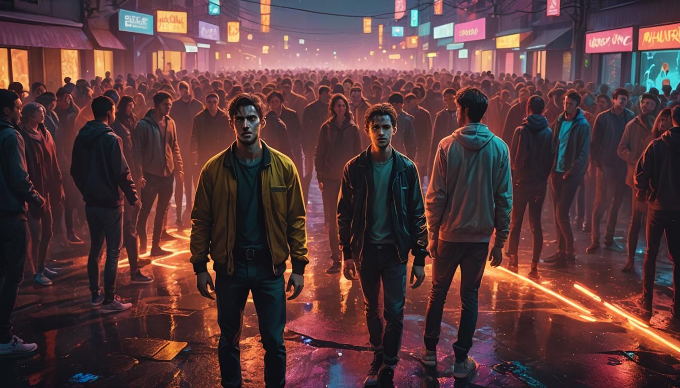 Bright Auras Versus Dark: A Split-Screen Concept