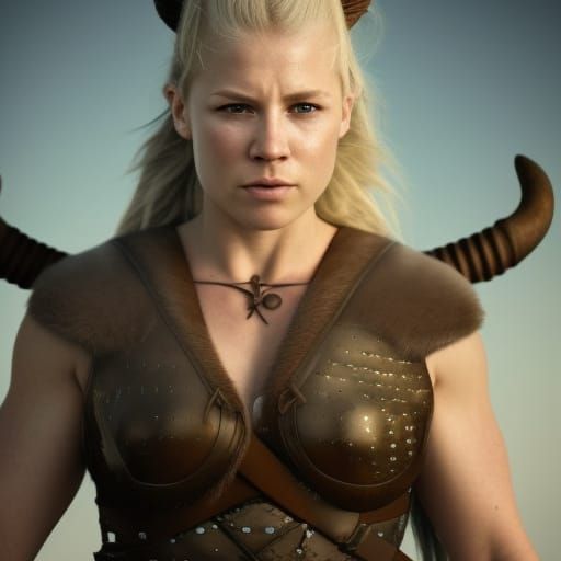 Viking Woman Portrait in 8K with Dynamic Lighting
