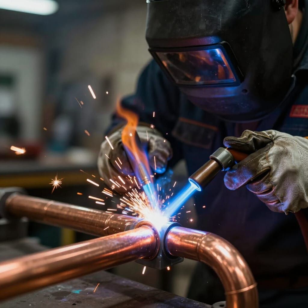 Hyper-Realistic Welding of Copper Pipes