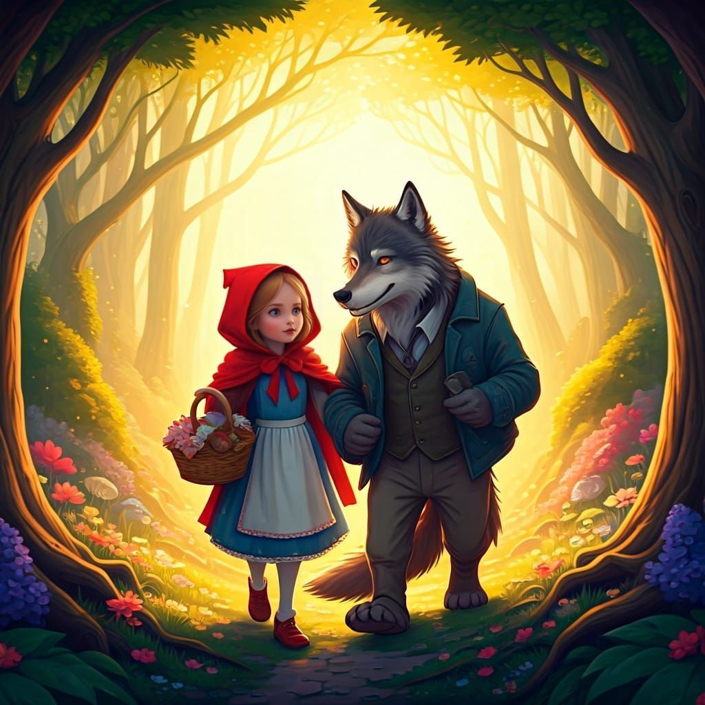 Red Riding Hood and Wolf: A Fun Friendship