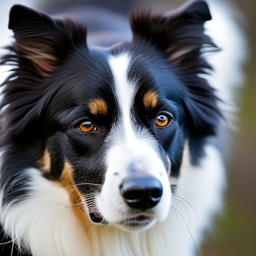 Border Collie Portrait in Natural Lighting