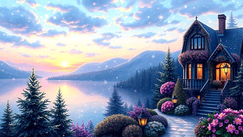 Vibrant Glass Artwork in a Whimsical Style