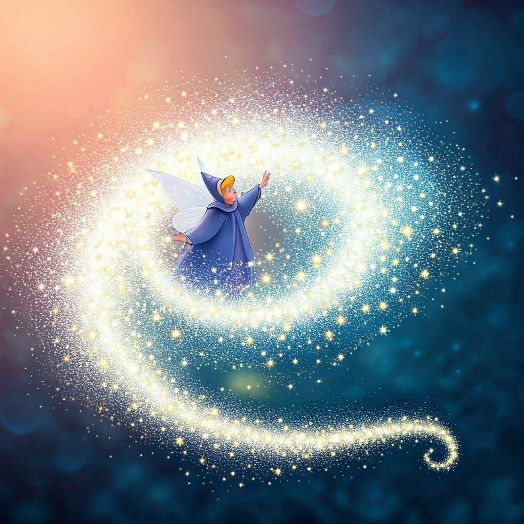 Whimsical Fairy Godmother in Ethereal Pastel Hues