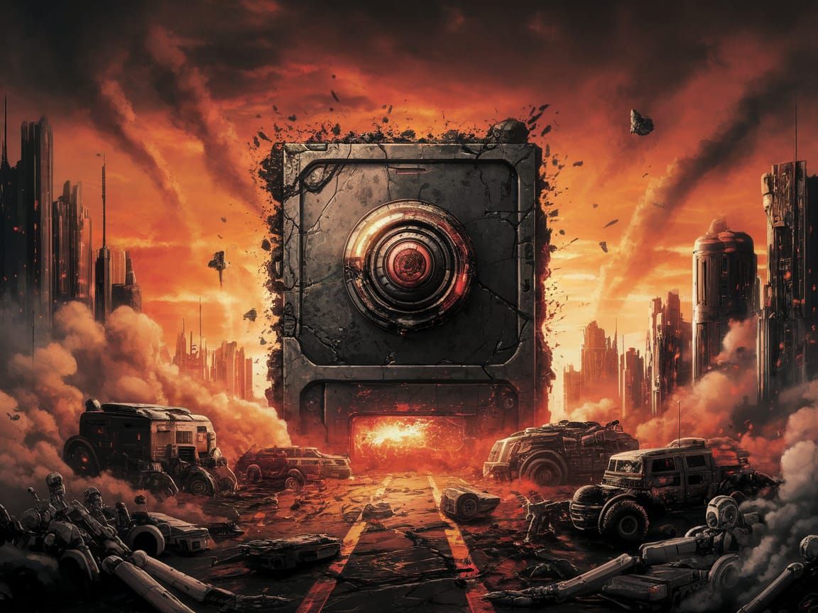 Future Apocalypse in Flaming Ruins