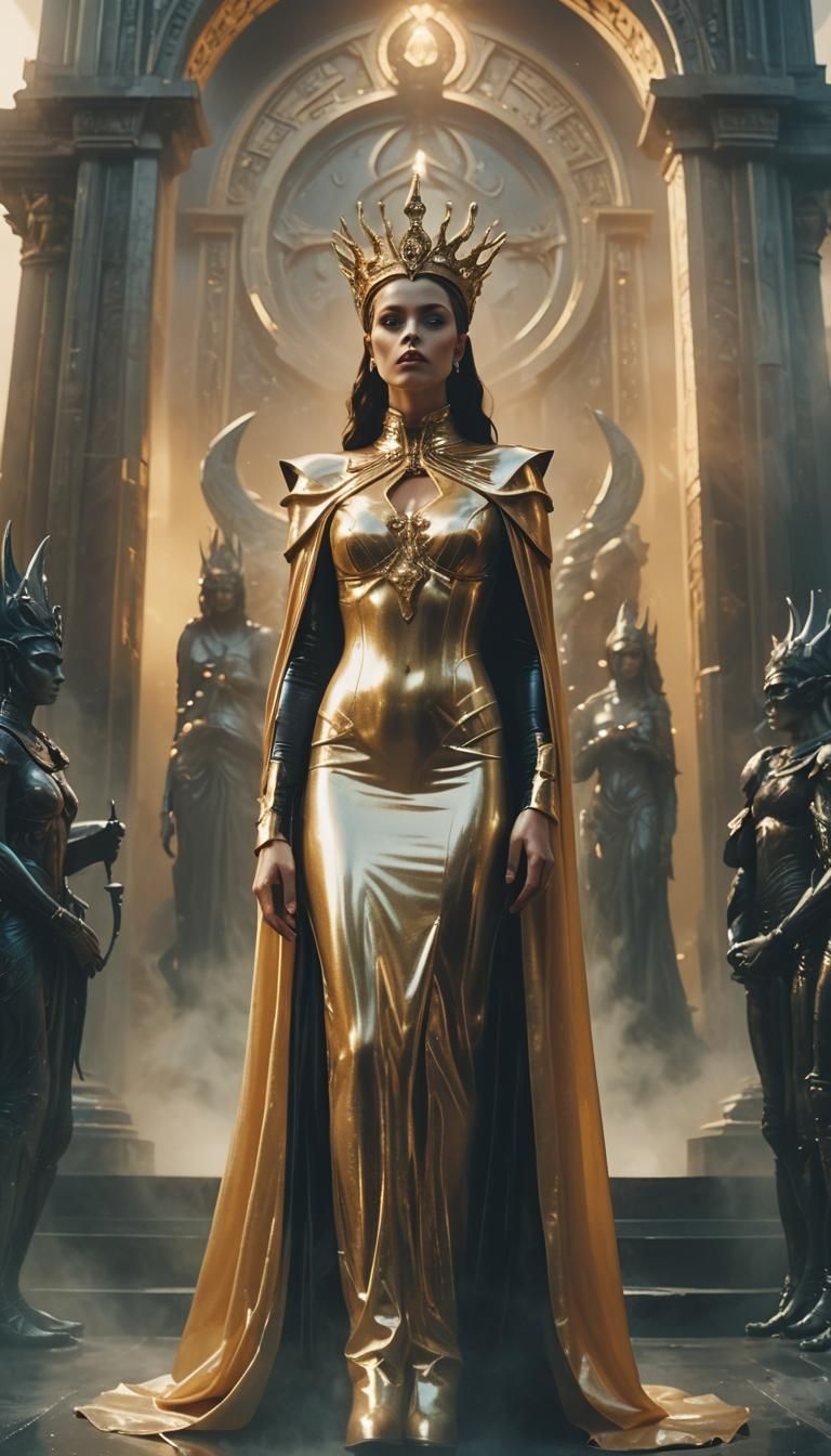 Celestial Latex Goddess Worshipped on Temple