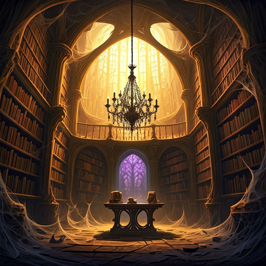 Forgotten Library of Intricate Spiderweb Books