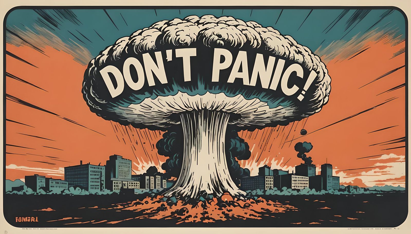 Retro Nuclear PSA: "DON'T PANIC!"