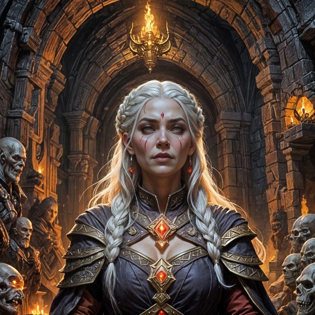 Dwarven Death Cleric Summons Undead in Epic Fantasy