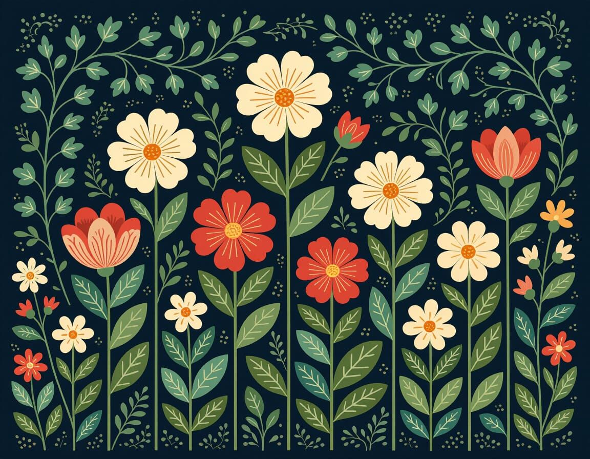 Flowers Growing in Darkness, Beatrix Potter Style