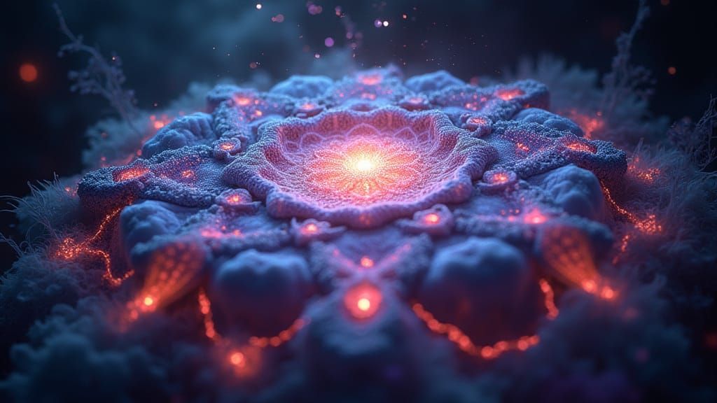 Cosmic Aetheric Entity in Vibrant, Iridescent Energy