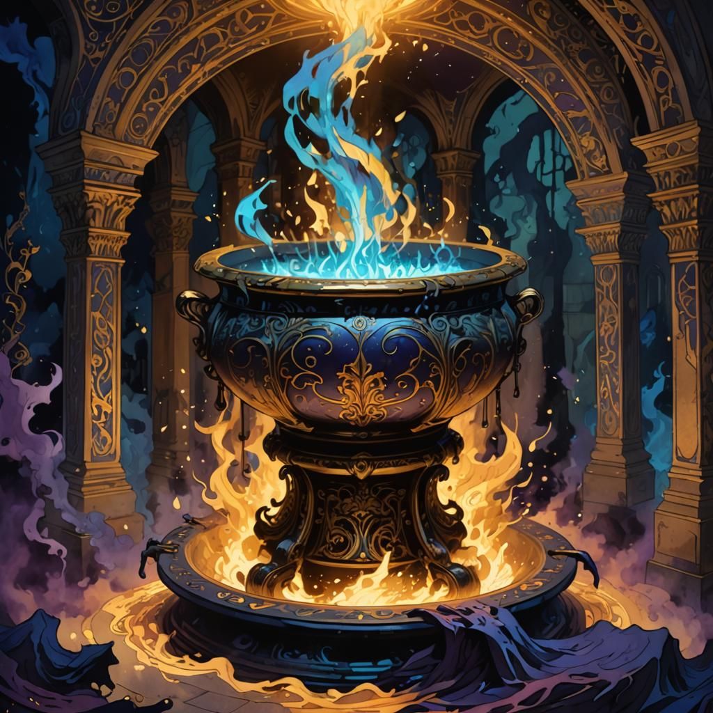 Mystical Paper Ablaze in Ethereal Flames