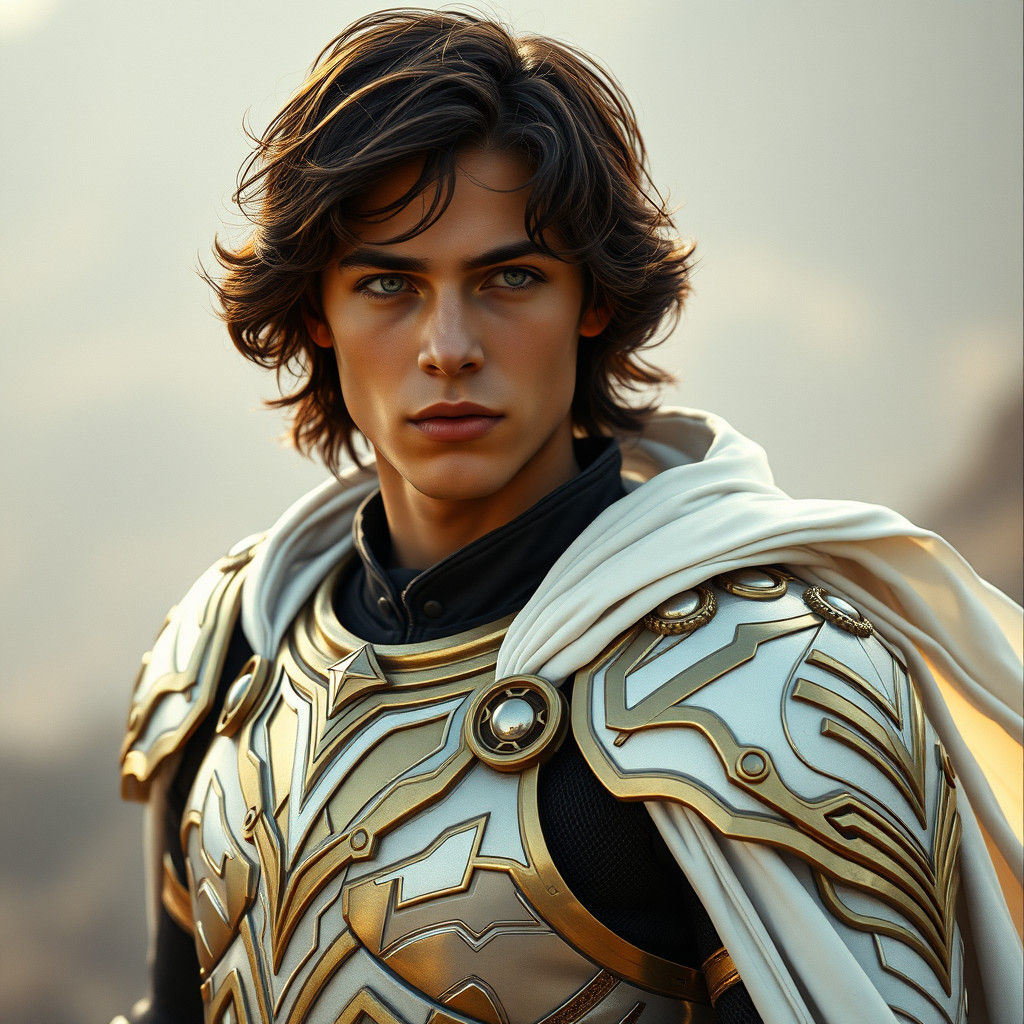 Cinematic Hero in Futuristic Armor