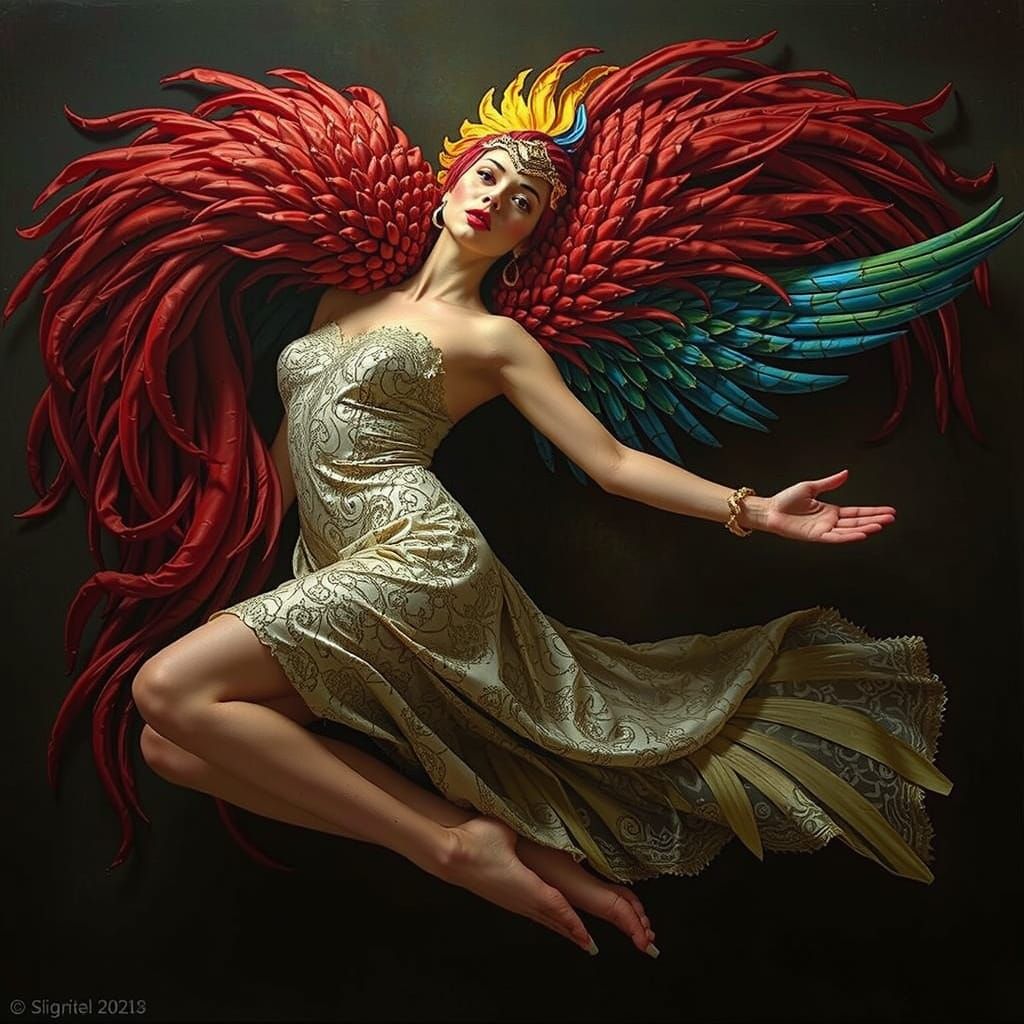 Cockatoo-Woman in the Style of Max Ernst