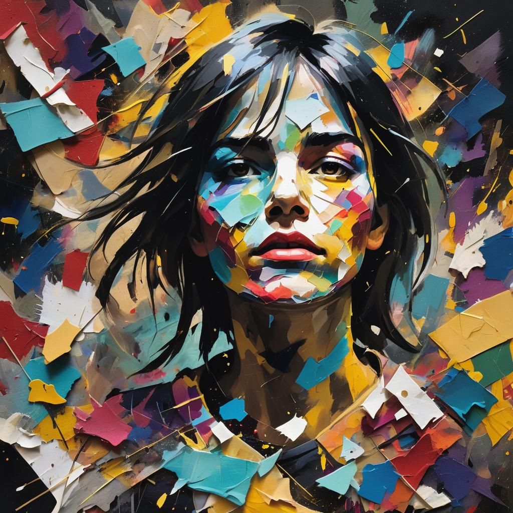 Abstract Expressionism: Figure in Chaotic Color