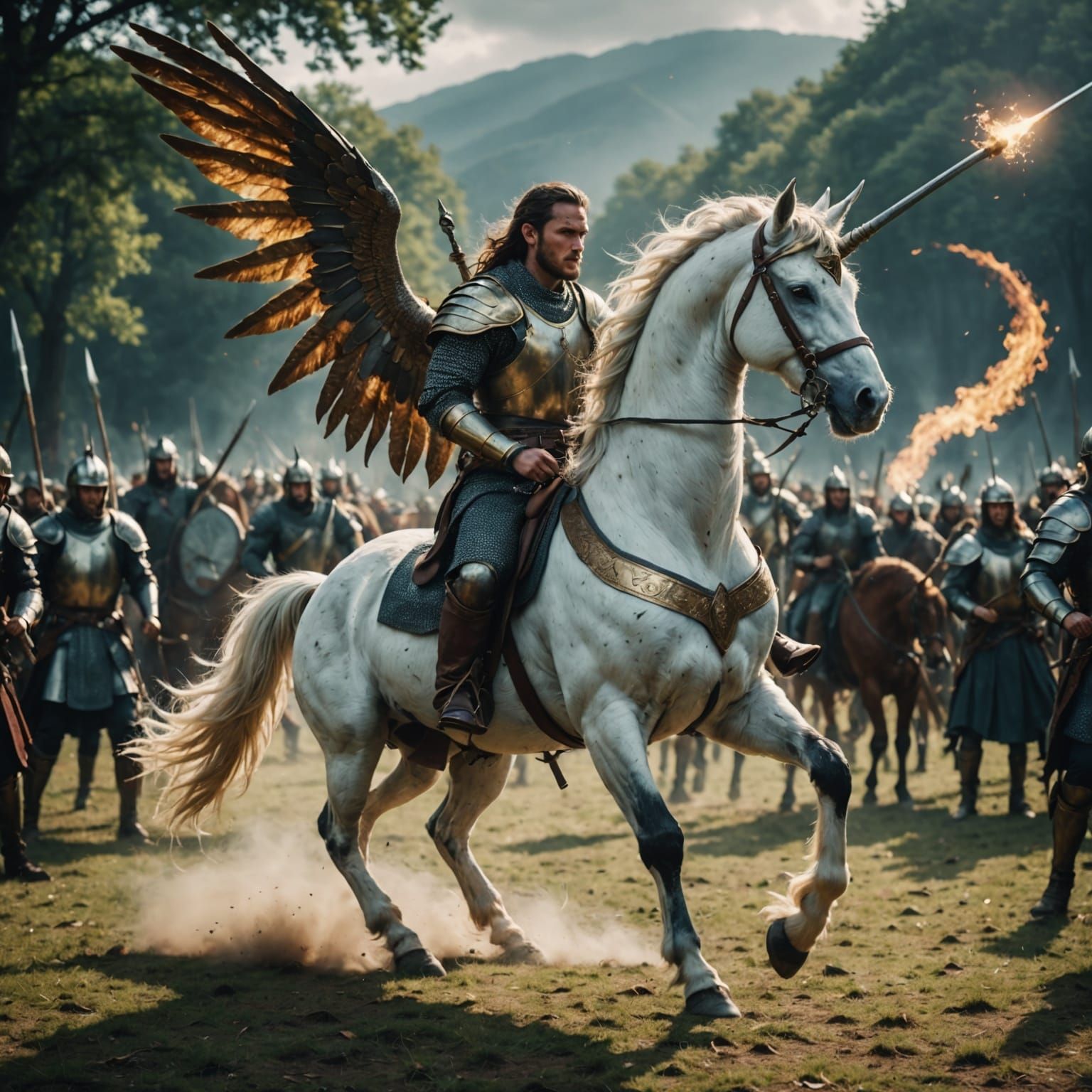 Magical Unicorn Battles Medieval Warriors in Epic Cinematic ...