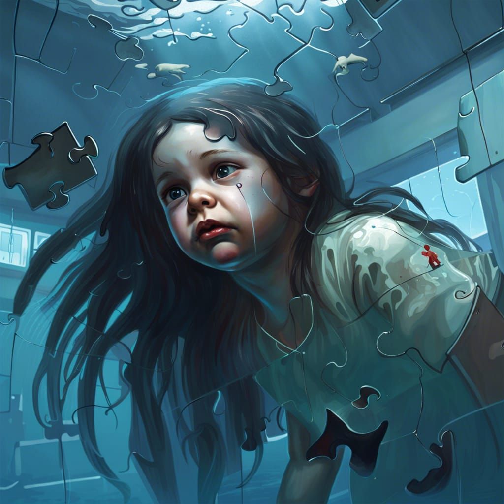 Flooded Hospital Room Puzzle in Greg Rutkowski Style