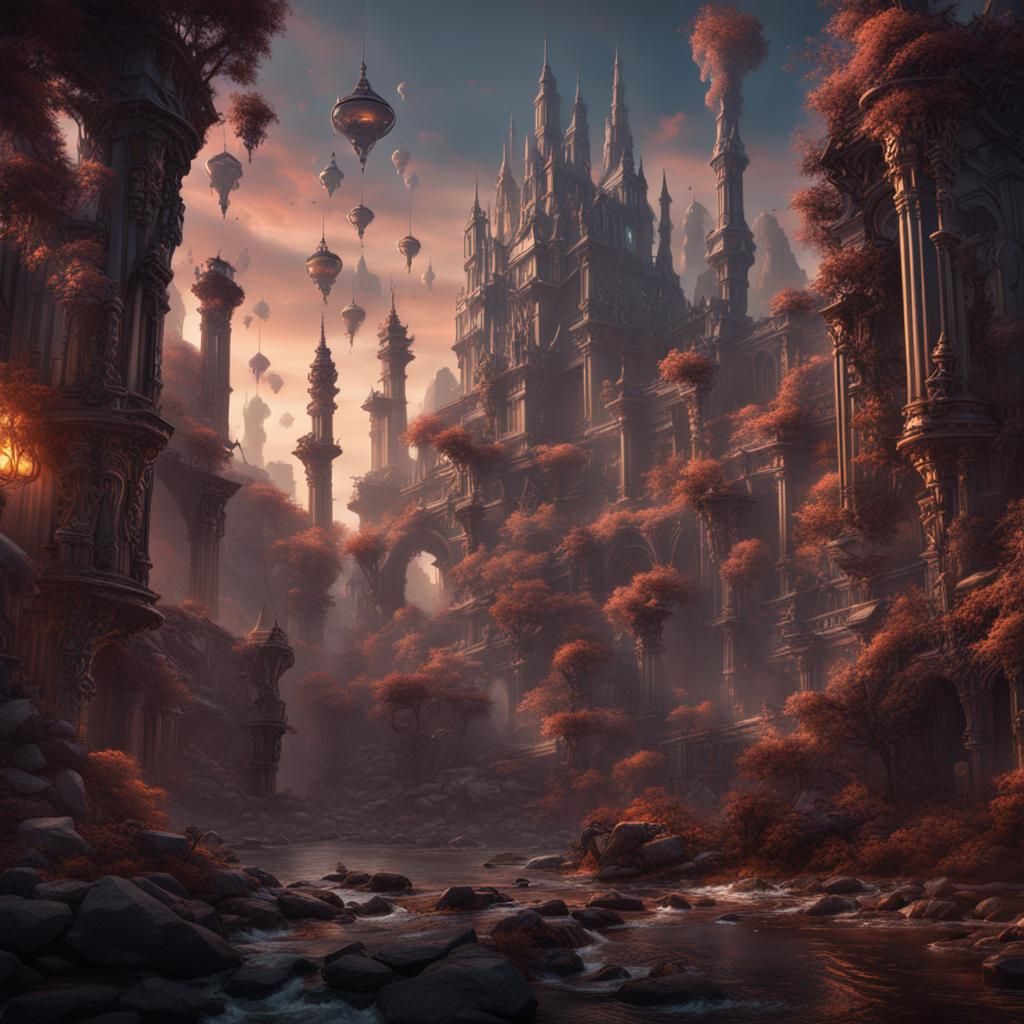 Fantastical Mind Control in Deep Color, Detailed Matte Paint...