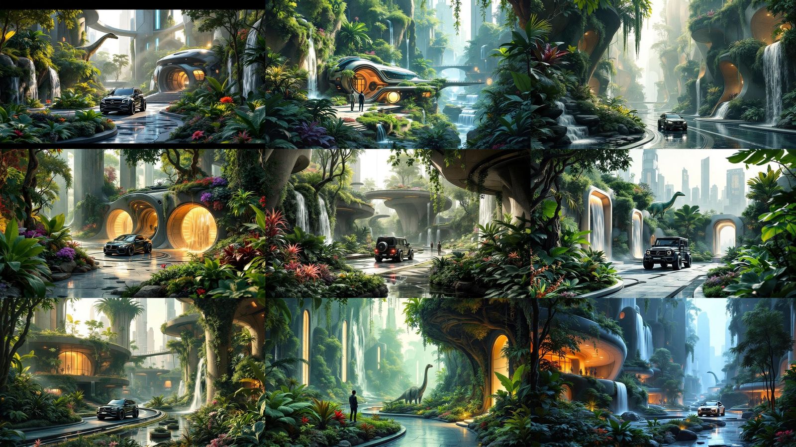 Futuristic Botanical Garden in Metropolis: Digital Art