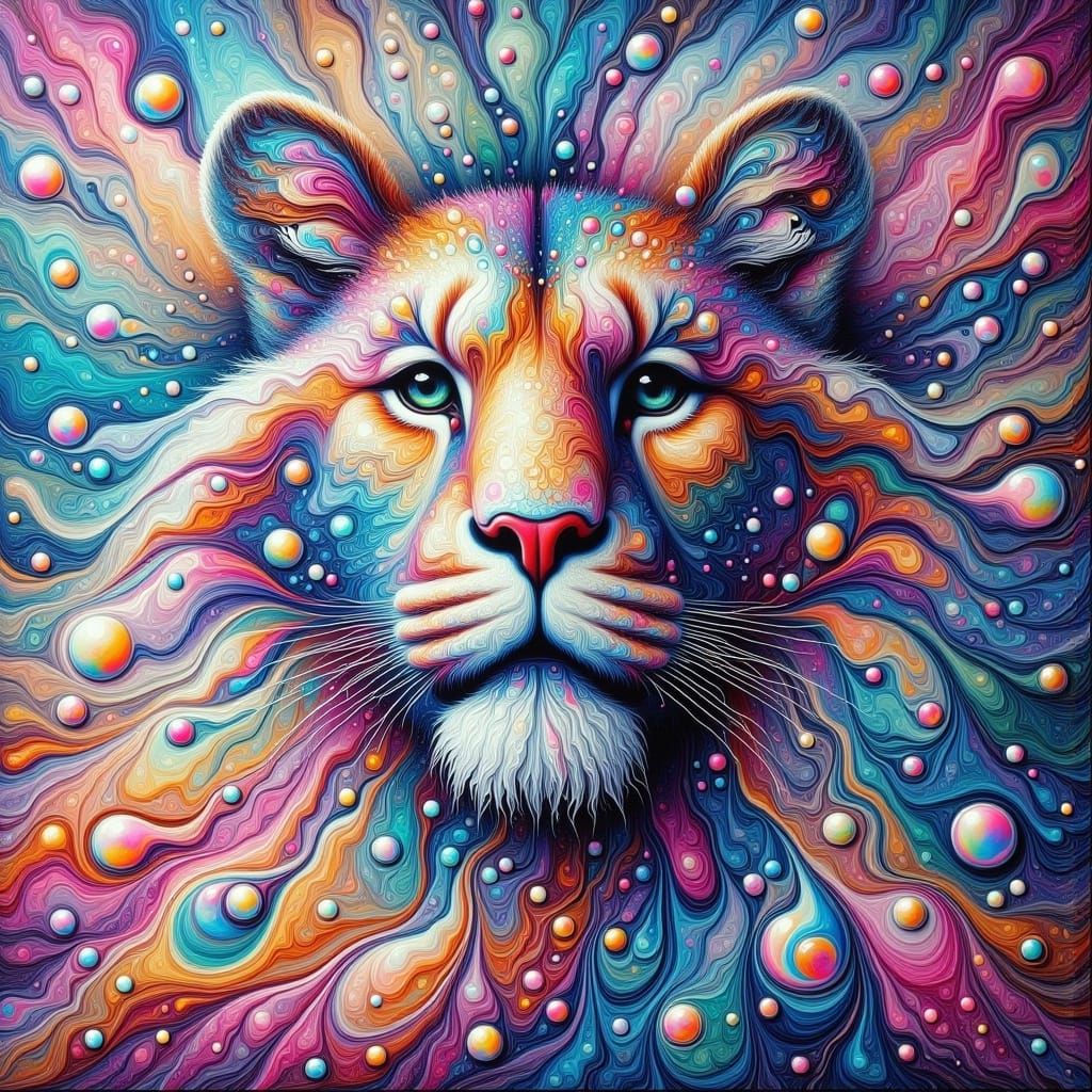 Dynamic Fluid Art Composition in Contemporary Style