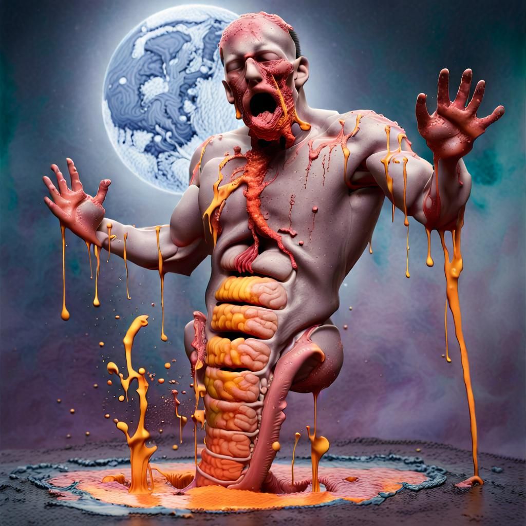 Saturn Sunrise with Buttercups: A Digital Matte Painting