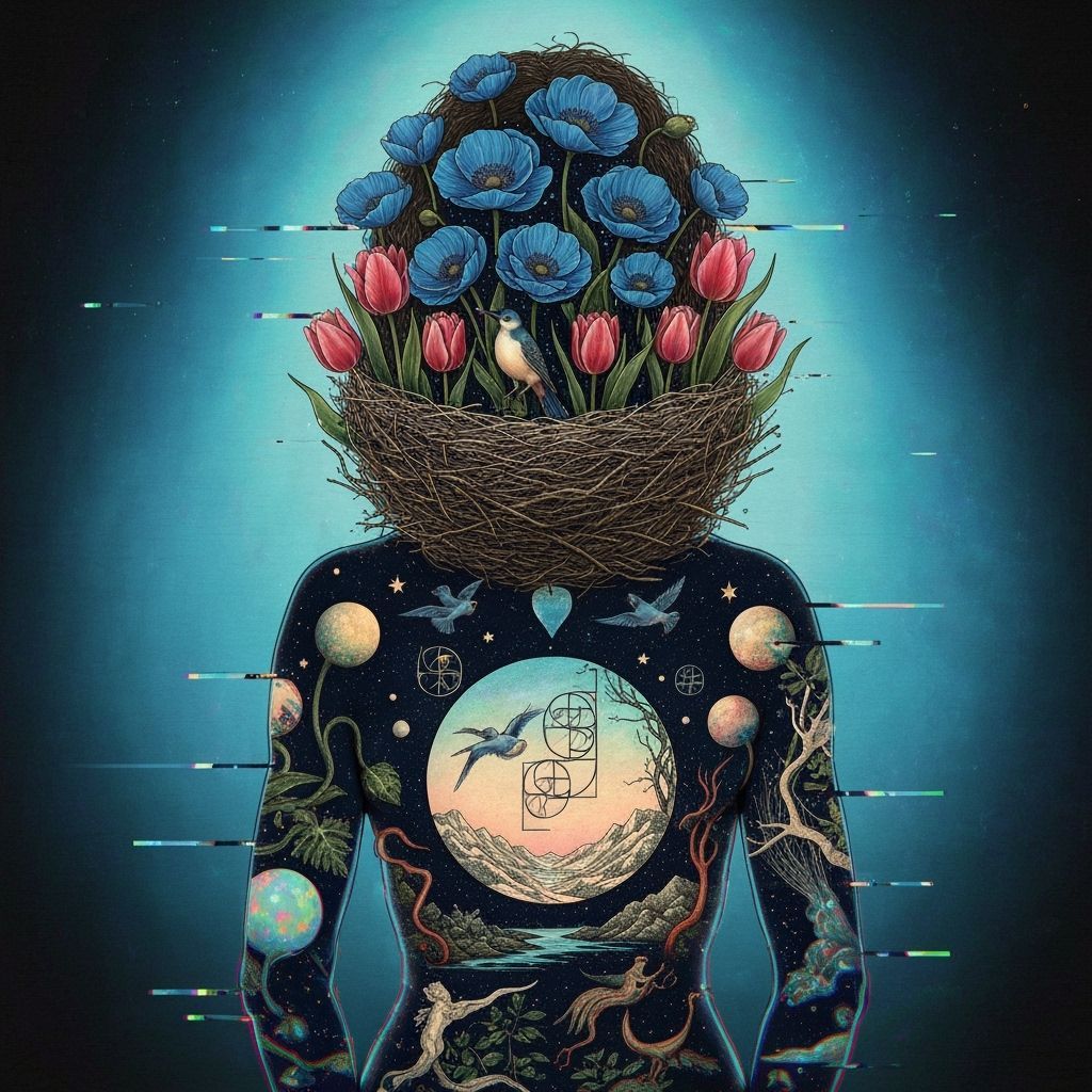 Dreamlike Mindscape: A Glitch Art Concept with Cosmic Energy