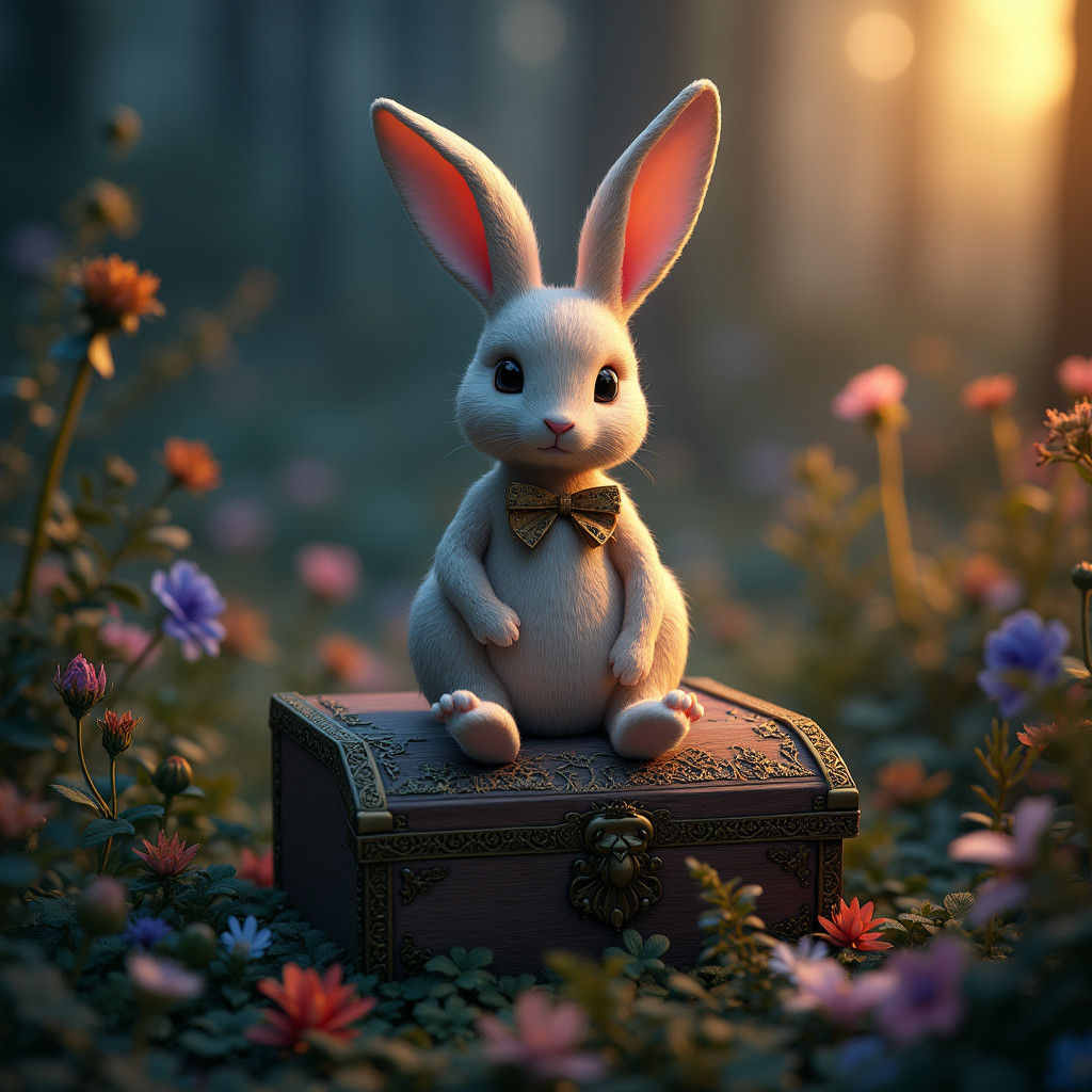 Edward Tulane Rabbit Doll in Mystical Garden