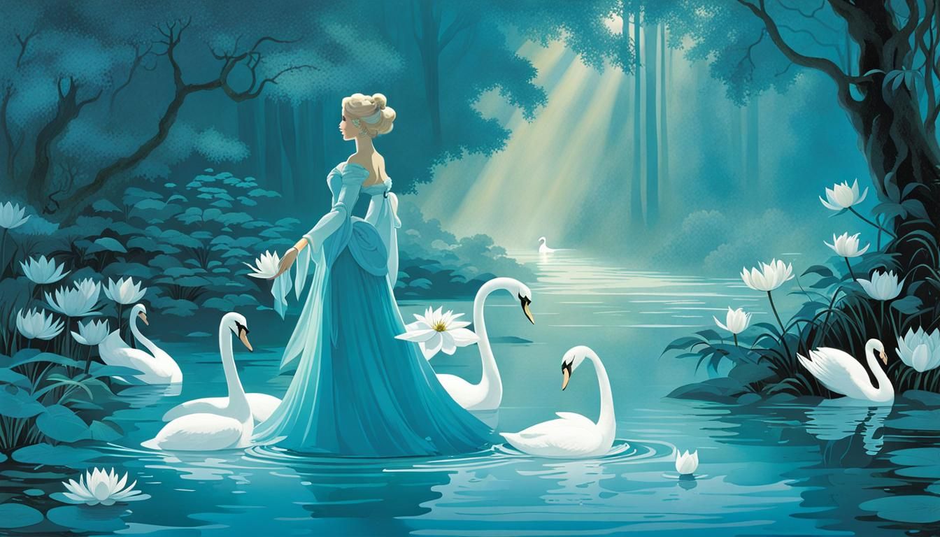 Lady of the Lake in Lotte Reiniger Style