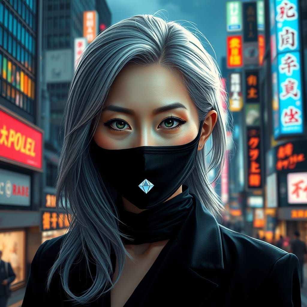 Elegant Japanese Matriarch in Tokyo's Neon Underworld