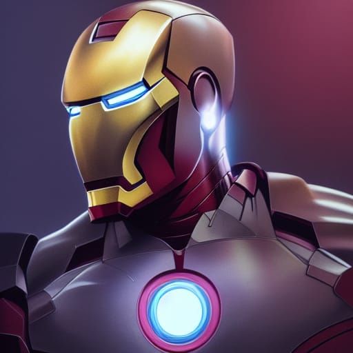 Detailed Iron Man Portrait in Hyperdetailed Style