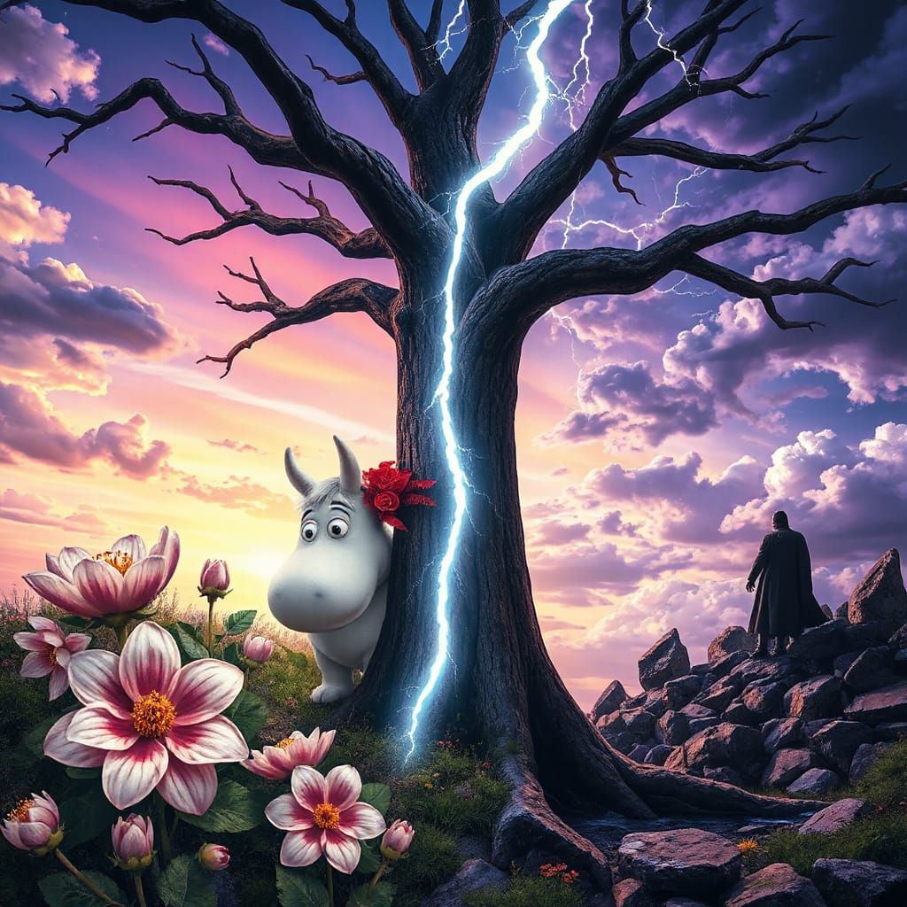 Moomin's Pastel World vs. Ominous Political Landscape