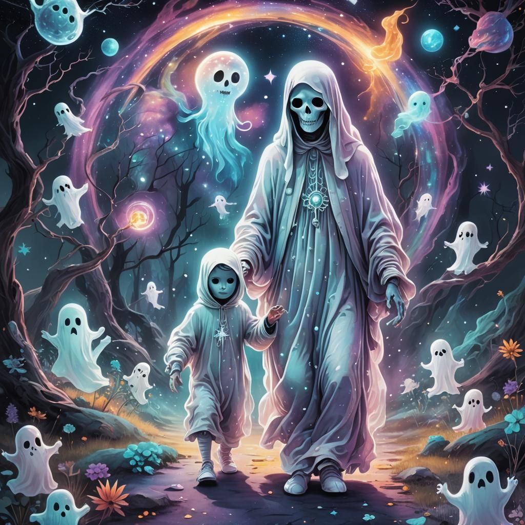 Ghost and Child: Cosmic Visionary Art