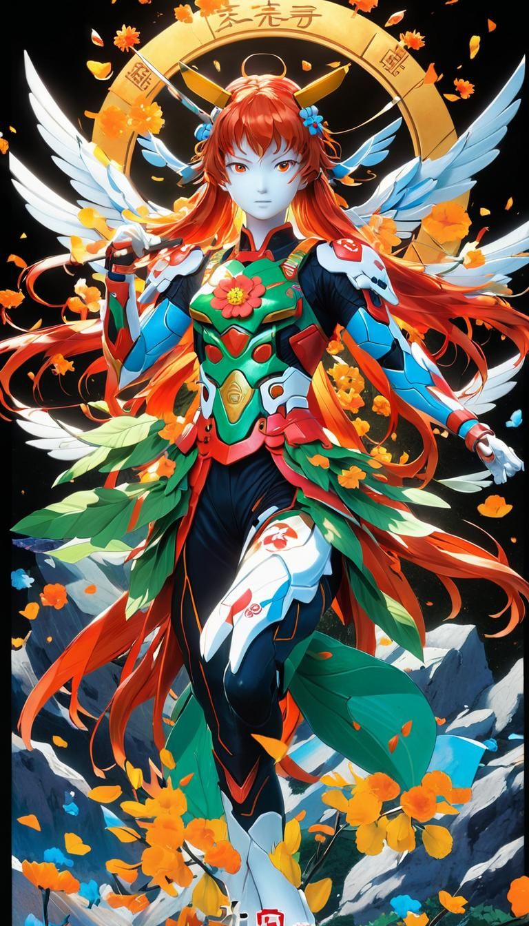 Asuka: Anime Muscle Goddess in Manga Style