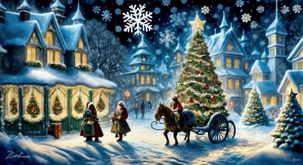 Photorealistic Santa Claus with Holographic Fairy Lights in ...