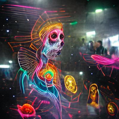 Neon Day of the Dead, Mexico City