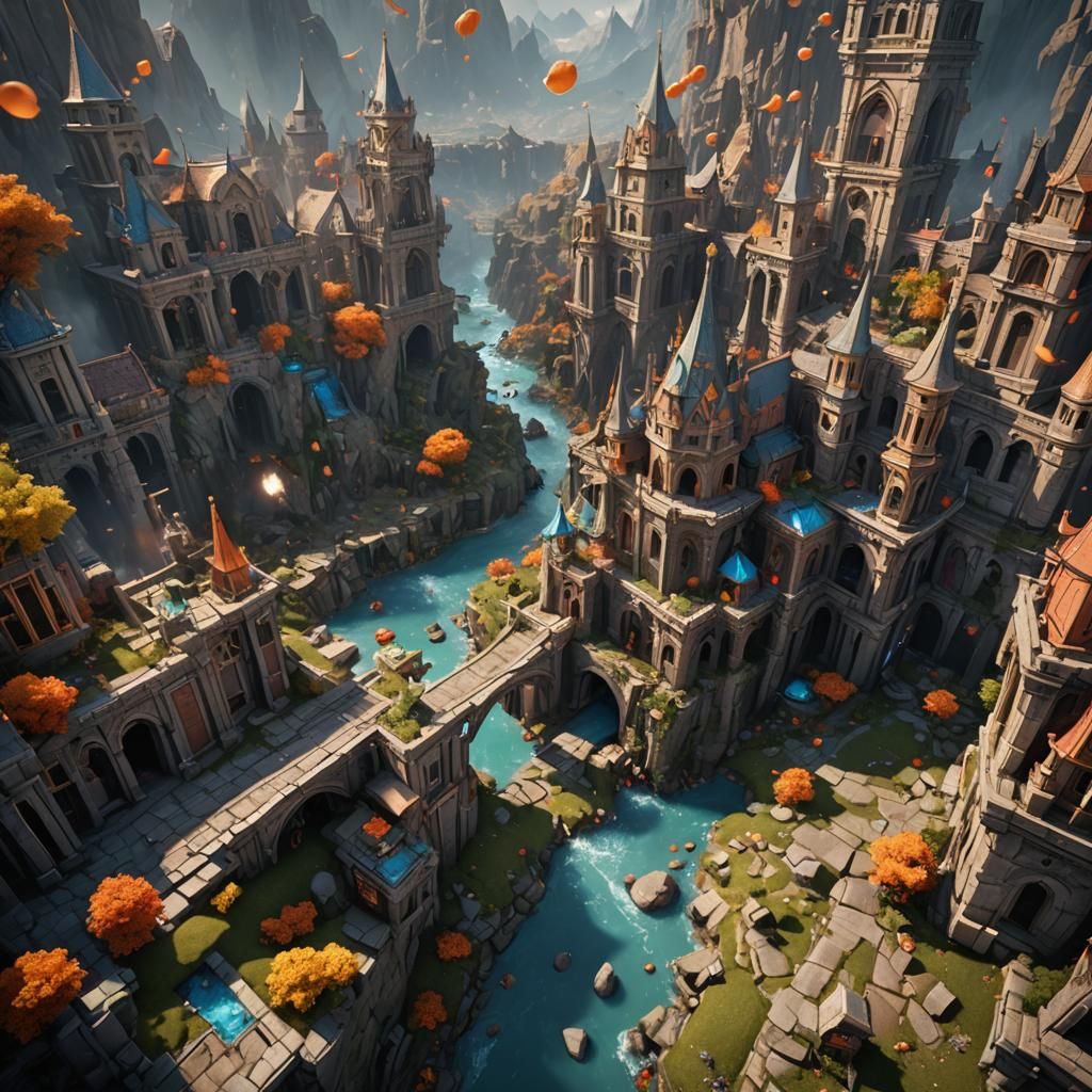 Fantastical Matte Painting in Deep Color