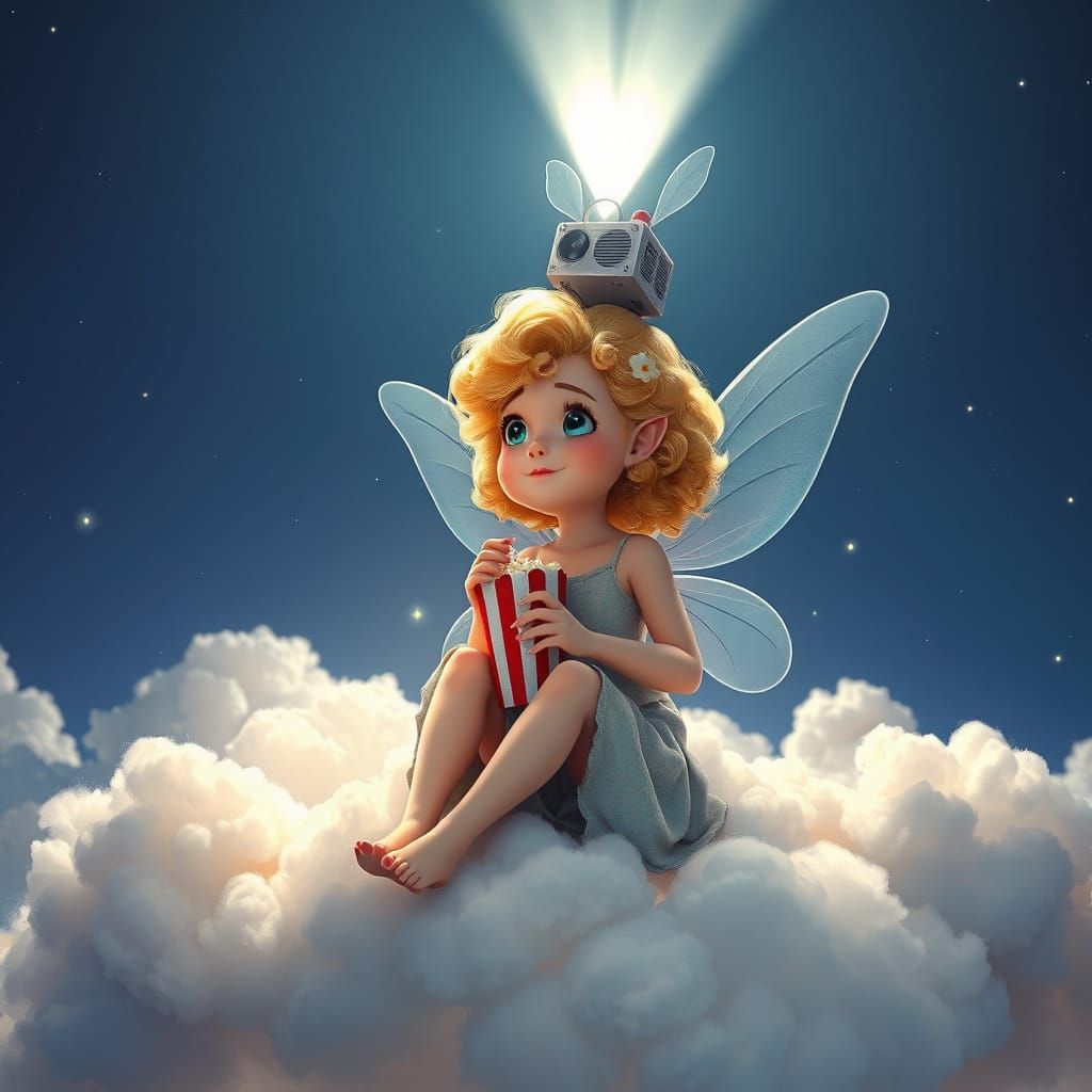 Fairy Movie Night in Dreamy 3D Digital Art