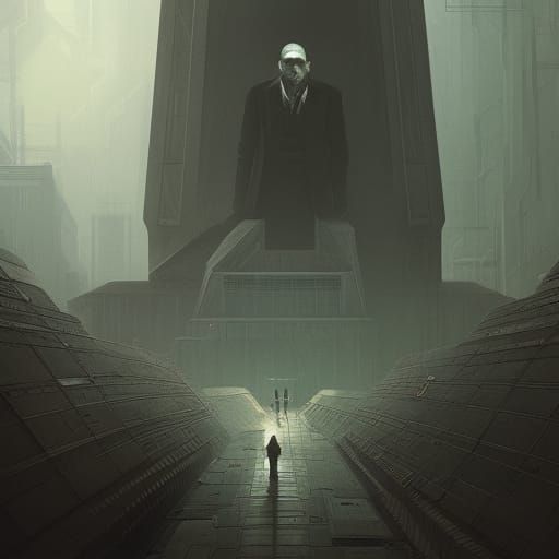 Orwellian Dark Fantasy Concept Art in 8K